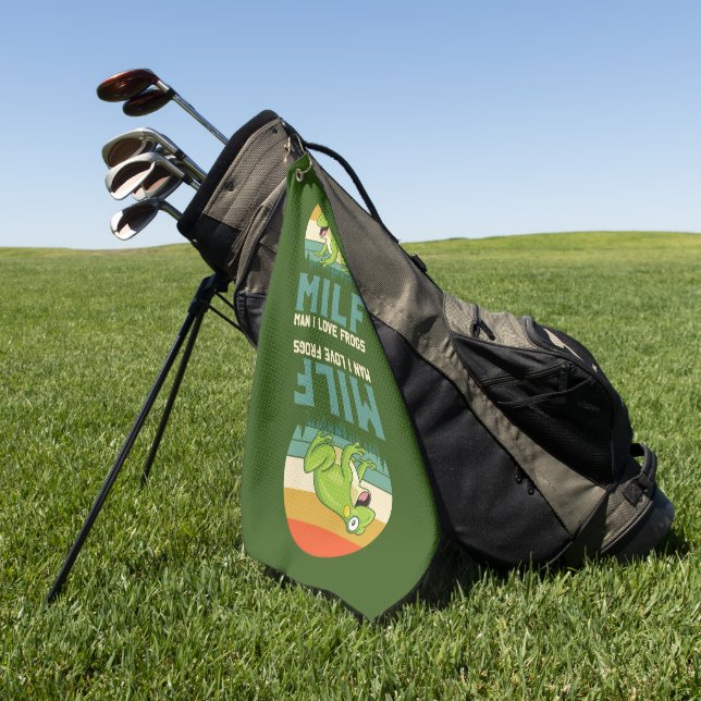 Serviette De Golf Love Frogs Golf Serviette (Vert)