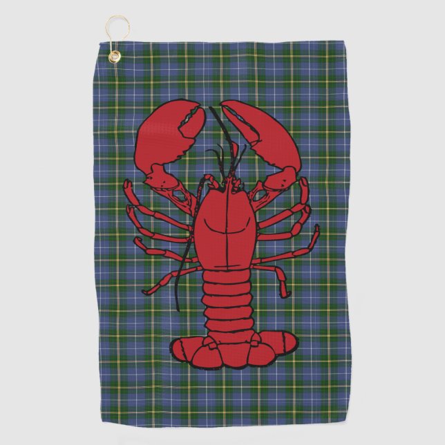 Serviette De Golf Love Halifax Nouvelle-Écosse tartan homard serviet (Devant)