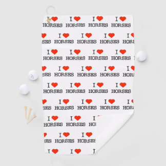 Serviette De Golf Love Horses Golf Serviette
