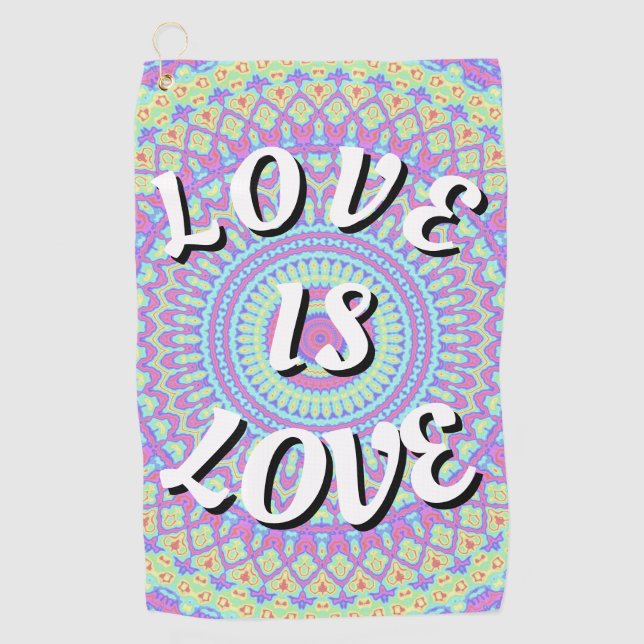 Serviette De Golf Love Is Love Fierté  (Devant)