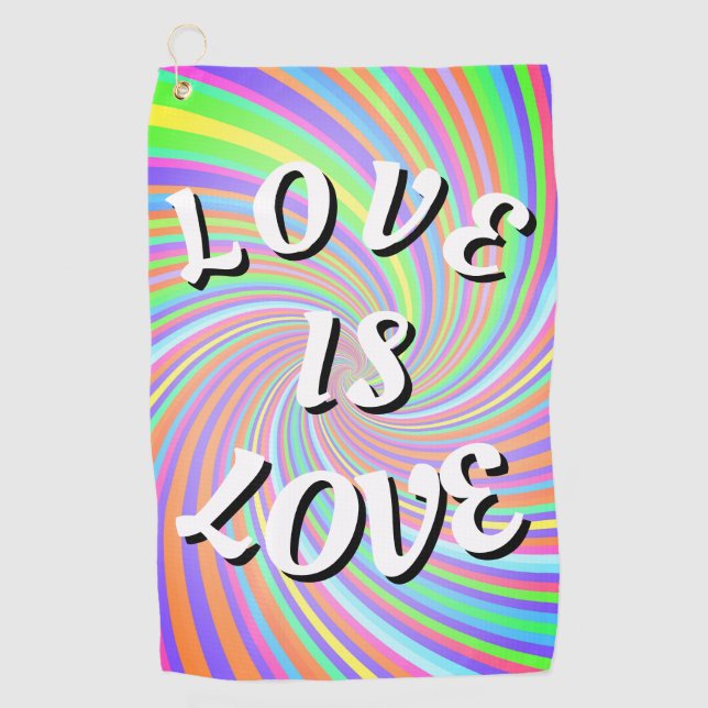 Serviette De Golf Love Is Love Fierté  (Devant)