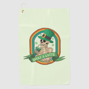 Serviette De Golf Lucky A Latte - Squelette, Café et Cloches