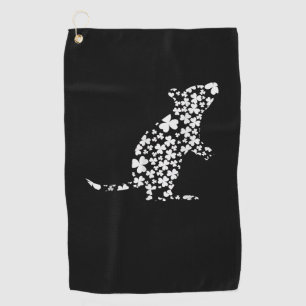 Serviette De Golf Lucky Rat Shamrock Irlandais St patrick mignon Clo