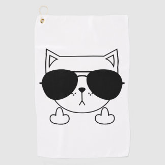 Serviette De Golf Lunettes de soleil de chat