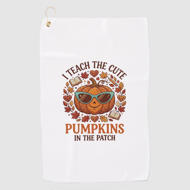 Serviette De Golf Lunettes de soleil Halloween Patch Citrouilles Mig (Devant)