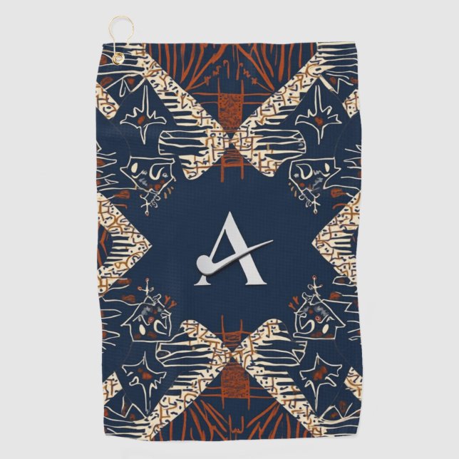 Serviette De Golf Luxe raffiné Ile des Caraïbes africaines (Devant)