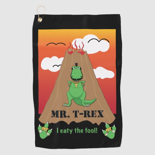 Serviette de golf M. T-Rex (Devant)