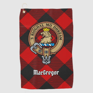 Serviette De Golf MacGregor Crest sur Rob Roy Tartan Golf Towel