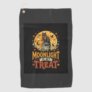 Serviette De Golf Magie de la Lune du Chat Noir Halloween