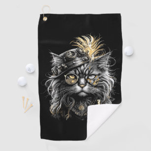 Serviette De Golf Magnifique chat steampunk 