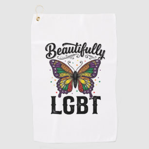 Serviette De Golf Magnifique Chemise LGBT Papillon Vintage Fierté_1