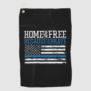 Serviette De Golf Maison des libres grâce aux braves Drapeau USA
