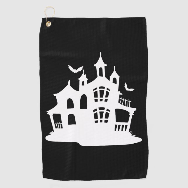 Serviette De Golf Maison Halloween (Devant)