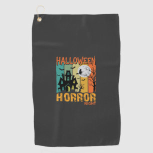 Serviette De Golf Maison hantée de la nuit d'horreur d'Halloween Vec