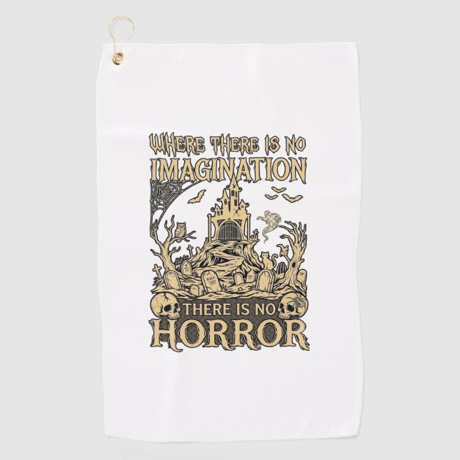 Serviette De Golf Maison Hantée Halloween Horreur Imagination Cimeti (Devant)