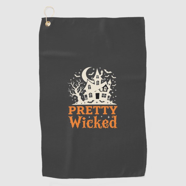Serviette De Golf Maison hantée Halloween Pretty Wicked_1 (Devant)
