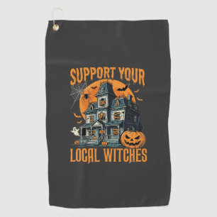 Serviette De Golf Maison Hantée Halloween Soutenez Vos Sorcières Loc