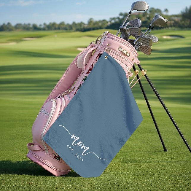 Serviette De Golf Maman Année de Fondation Script Nouveau Cadeau Mam (Créateur téléchargé)