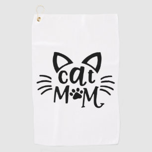 Serviette De Golf Maman de chat