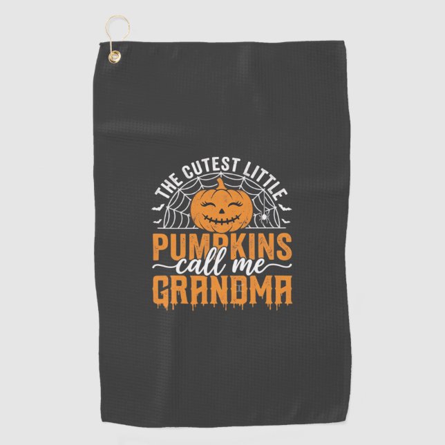 Serviette De Golf Maman de citrouille mignonne Halloween Design_1 (Devant)