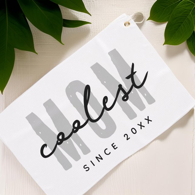 Serviette De Golf Maman la plus cool depuis 20XX Moderne Simple Prep (Créateur téléchargé)