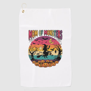 Serviette De Golf Maman Monstres Halloween Sorcière Citrouilles Chau