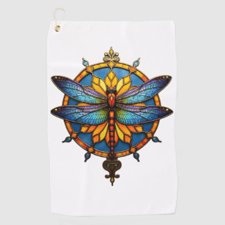 Serviette De Golf Mandala Libellule Lumineuse Géométrie Sacrée Spiri