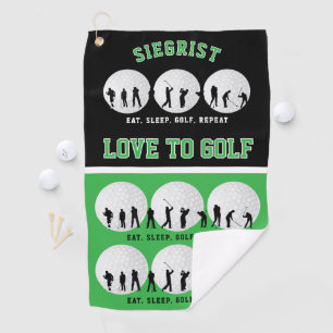Serviette De Golf Manger, dormir, Golf Répéter