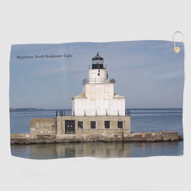 Serviette de golf Manitowoc North Breakwater Light (Horizontal)