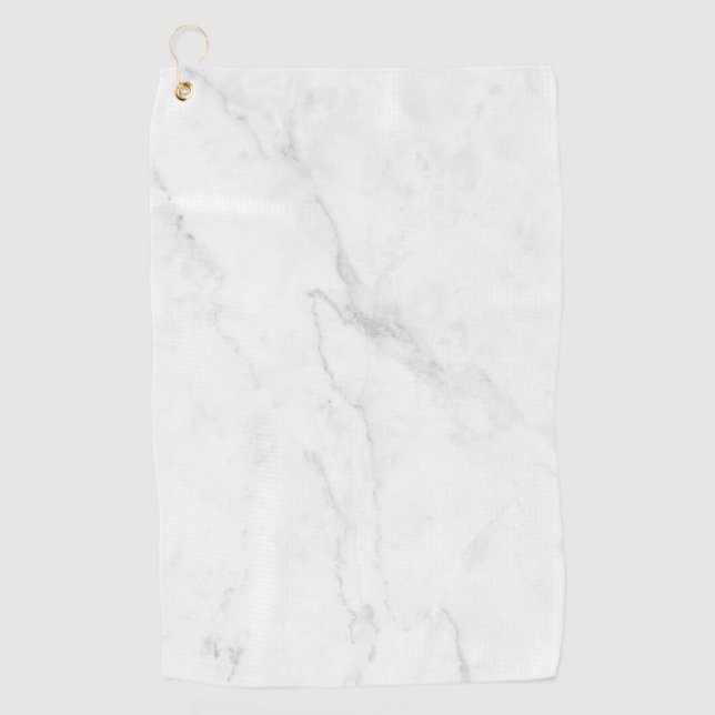 Serviette De Golf Marbre Blanc (Devant)