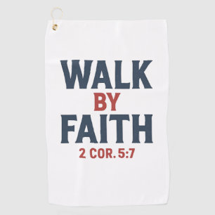 Serviette De Golf Marcher par la foi 2 Cor 5:7