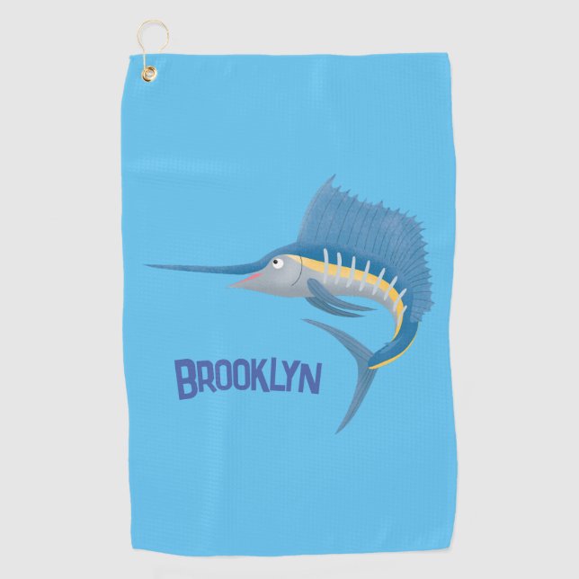 Serviette De Golf Marée de plaisance de l'espadon (Devant)