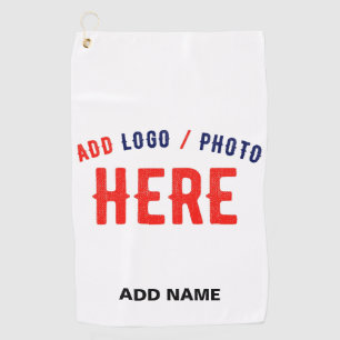 SERVIETTE DE GOLF MARQUE BLANCHE MODERNE ET PERSONNALISABLE VÉRIFIÉE