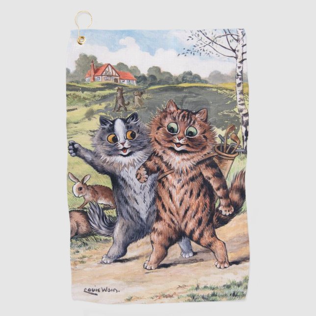 Serviette De Golf Match de golf, Louis Wain (Devant)