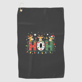 Serviette De Golf Matching Christmas Santa Hat Ho Ho Ho Giraffe Anim