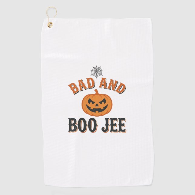 Serviette De Golf Mauvais et Boo Jee Halloween Citrouille Graphique_ (Devant)