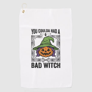 Serviette De Golf Méchante Sorcière Drôle de Citrouille d'Halloween