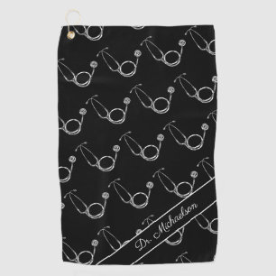 Serviette De Golf Médecin Médicale Stethoscope Nom du Motif