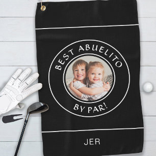Serviette De Golf Meilleur Abuelito Par Golfeur Moderne Photo Noir A