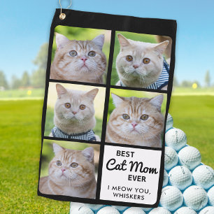 Serviette De Golf Meilleur CAT MOM jamais - Golfer - Personnalisé 5 