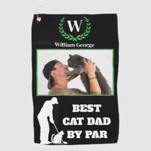 Serviette De Golf Meilleur Chat Papa Par pair avec Photo personnalis