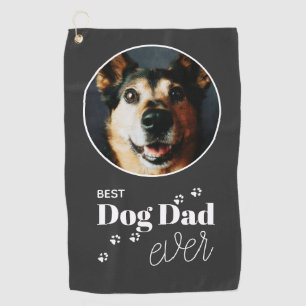 Serviette De Golf Meilleur Chien Papa Jamais Photo Personnalisée Ser