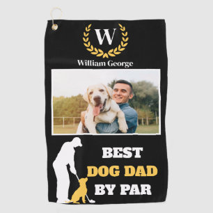 Serviette De Golf Meilleur Chien Papa Par pair avec Photo personnali