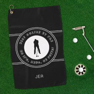 Serviette De Golf Meilleur Golfeur Par Par Funny Putts Blanc Noir Ho