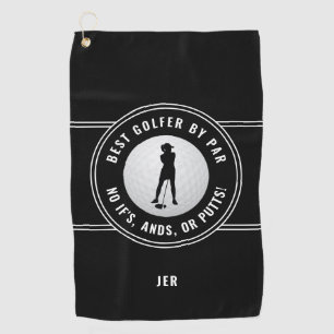 Serviette De Golf Meilleur Golfeur Par Par Funny Putts Femmes Noir &