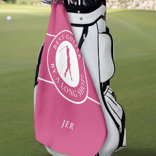 Serviette De Golf Meilleur Golfeur Par Une Longue Tirage Dames Rose