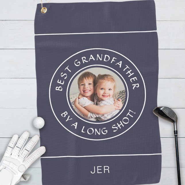 Serviette De Golf Meilleur Grand-Père Golfer Funny Cadeau photo Mari (Créateur téléchargé)