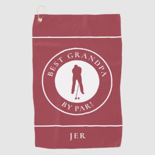 Serviette De Golf Meilleur Grand-Père Golfeur Amusement Monogramme S