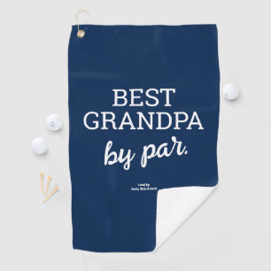 Serviette De Golf Meilleur Grand-Père Moderne par Par Blue
