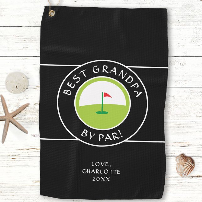 Serviette De Golf Meilleur Grand-Père Par | Cadeau Personnalisé de F (Best Grandpa By Par | Fun Father's Day Custom Golf Towel)